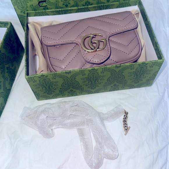 Designer inspired classy leather crossbody chrome hardware bag ❌❌ - Picture 8 of 16